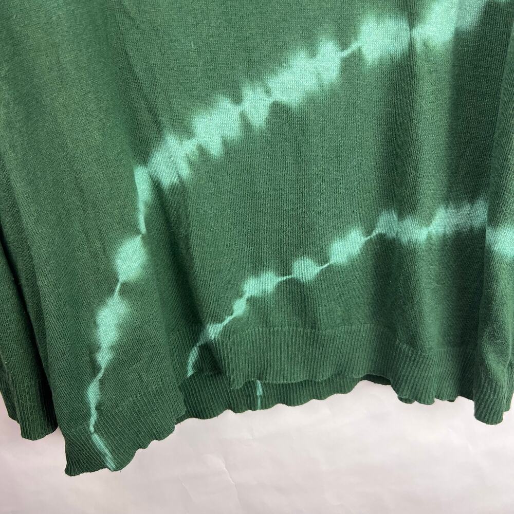 J. Jill Green Tie Dye Sweater, Cotton Blend, Lightweight Pullover, Casual Cozy - Picture 14 of 14